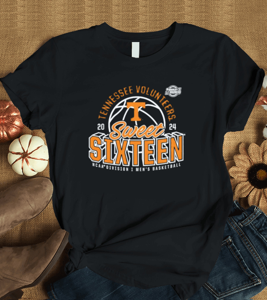 NCAA March Madness Tennessee Volunteers 2024 Sweet Sixteen Basketball Tournament T-Shirt