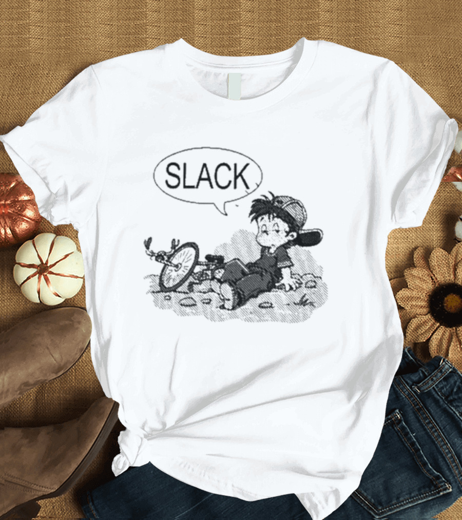 Slack Magazine Slack Biker Comic Character T-Shirt