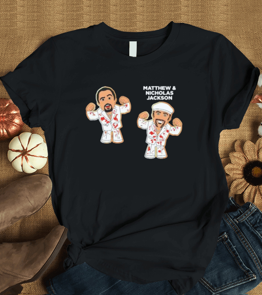 Matthew and Nicholas Jackson Micro Brawlers Wrestlers with Matching Outfits T-Shirt
