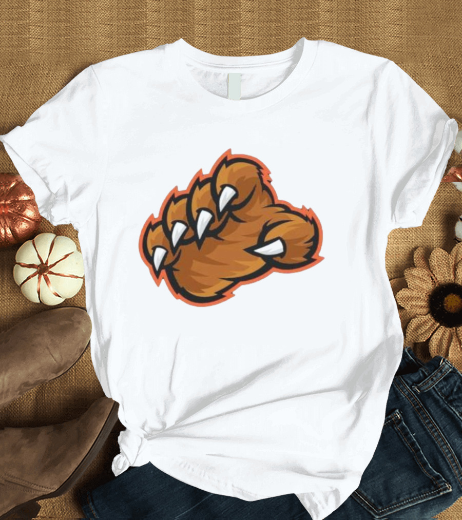 Chicago Bears The Claw Paw Logo Retro Football Fan Gear T-Shirt
