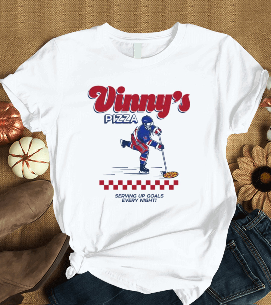 Vinny’s Pizza Hockey Serving Up Goals Every Night T-Shirt