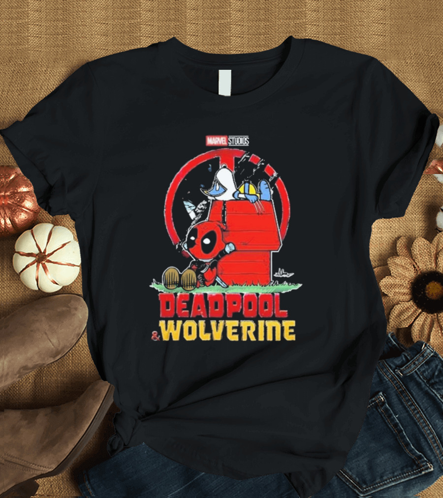 Marvel Studios Deadpool And Wolverine Peanuts Snoopy Crossover T-Shirt