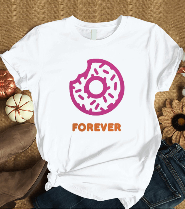 T-Shirt: Dunkin Donut Forever Merch Pink Sprinkled T-Shirt Dunkin Donut Forever Merch Pink Sprinkled T-Shirt