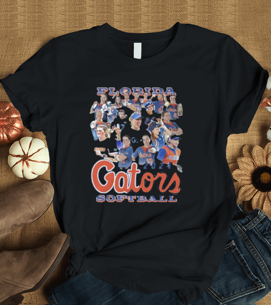 Florida Gators Softball 2024 Team Players Collage T-Shirt