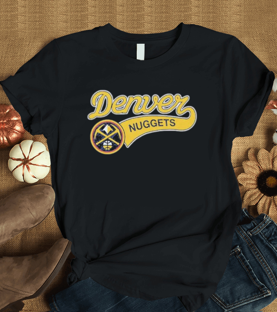 Denver Nuggets Script with Round Emblem T-Shirt