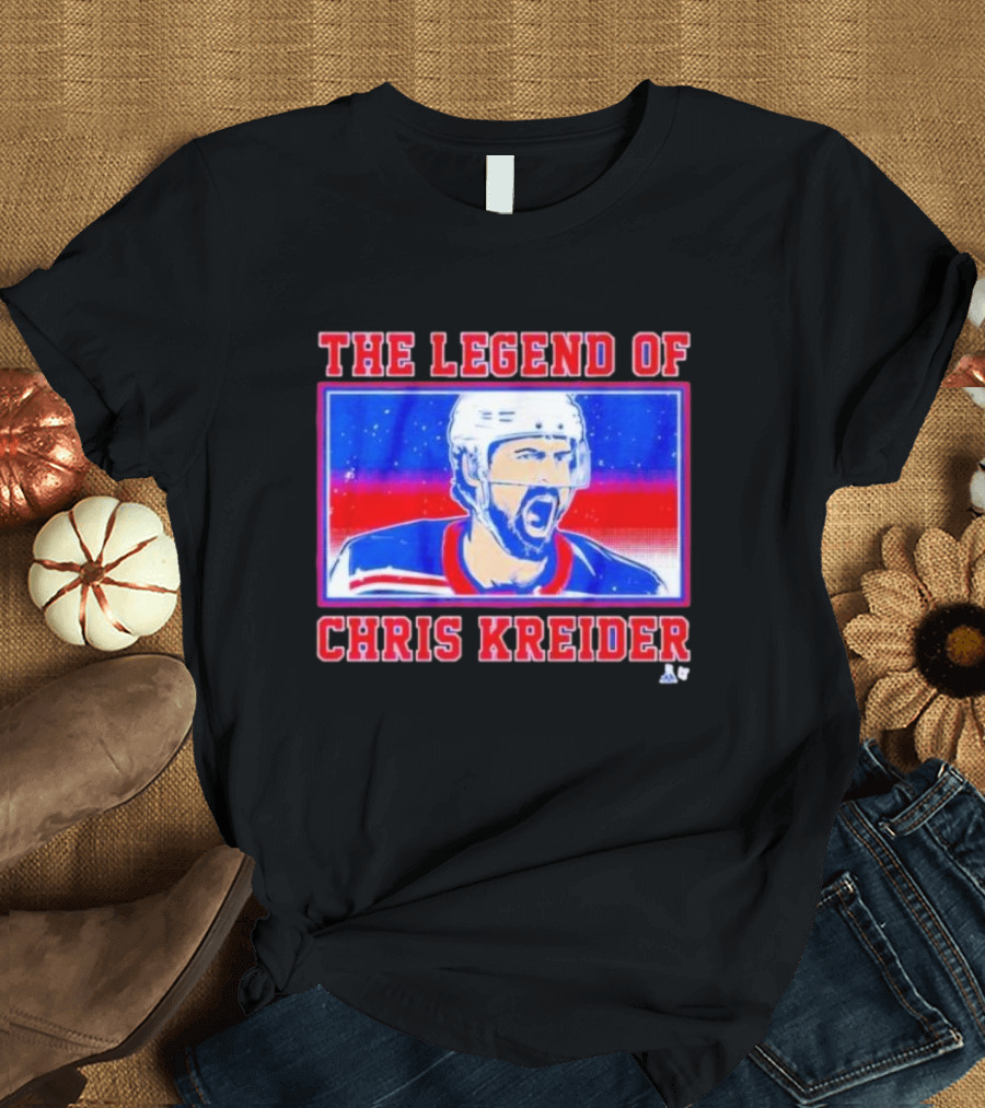 The Legend Of Chris Kreider Hockey Icon Burst T-Shirt