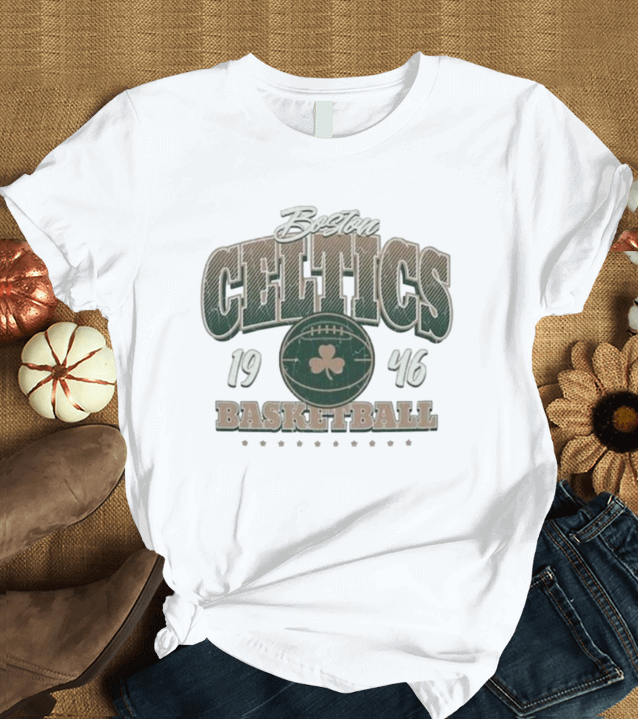 Boston Celtics 1946 Basketball Sportiqe Bingham Super Soft T-Shirt
