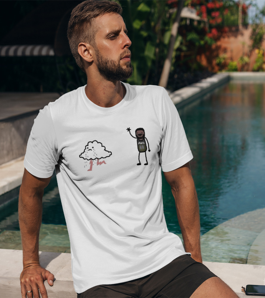 Bye-rie Irving Mars NBA Paint Cloud Storm T-Shirt