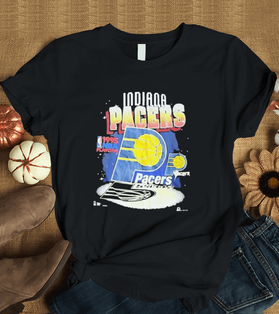 Indiana Pacers 1995 NBA Playoffs Retro Team T-Shirt