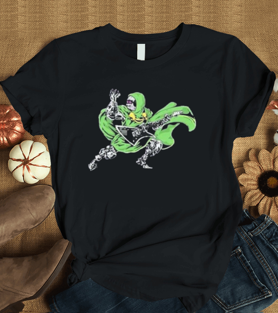Mfer Doom Inko Metal Guitar Villain Green Cloak T-Shirt