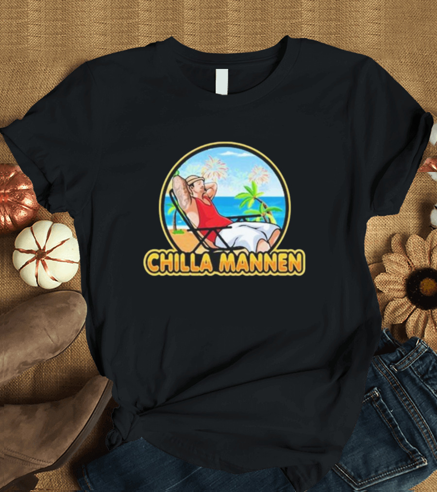 Keebabb Chilla Mannen 2024 Beach Relaxation Tropical Palms T-Shirt