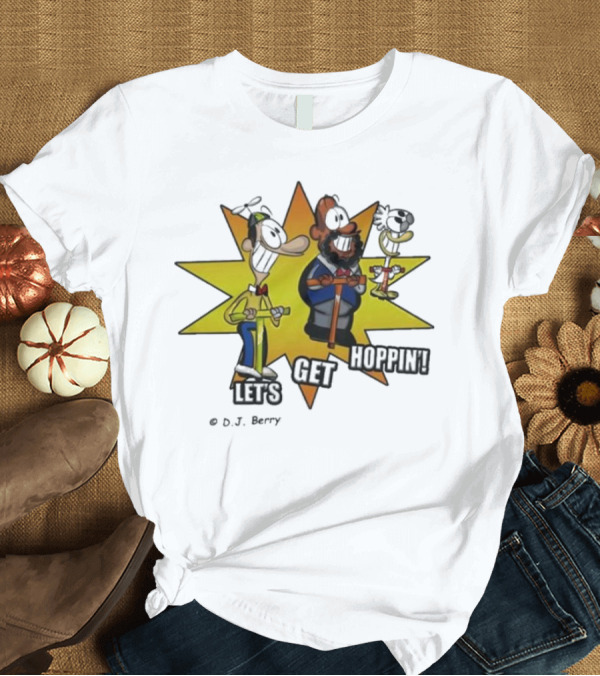 T-Shirt: Let's Get Hoppin D.J. Berry Comic Burst T-Shirt Let's Get Hoppin D.J. Berry Comic Burst T-Shirt