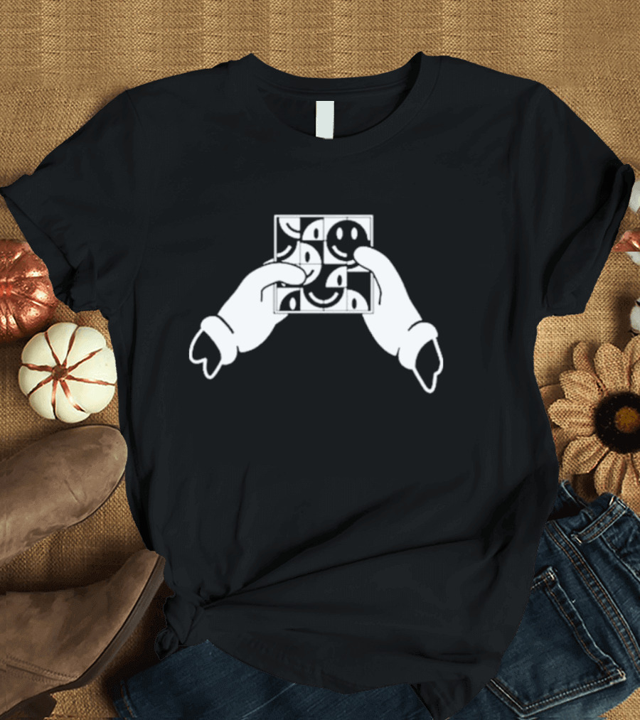 G Jones Paths Hand Smiley Block T-Shirt