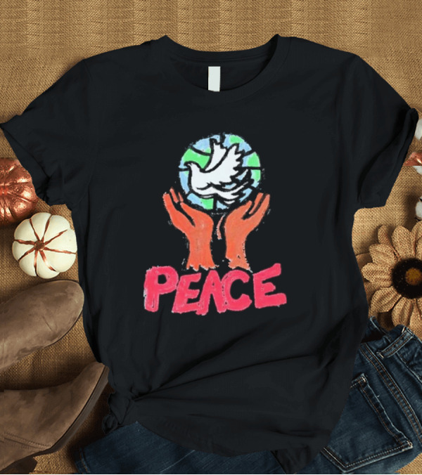 T-Shirt: Anthony Edwards Foot Locker Just Don World Peace Dove Hands Peace T-Shirt Anthony Edwards Foot Locker Just Don World Peace Dove Hands Peace T-Shirt