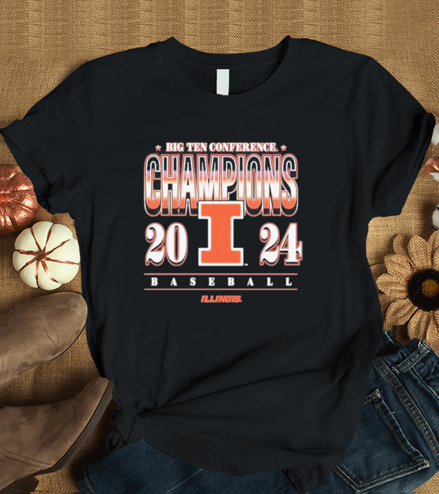 Illinois Baseball Big Ten Conference Champions T-Shirt
