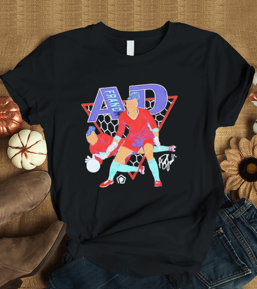 AD Franch Goalkeeper Caricature Signature Soccer T-Shirt