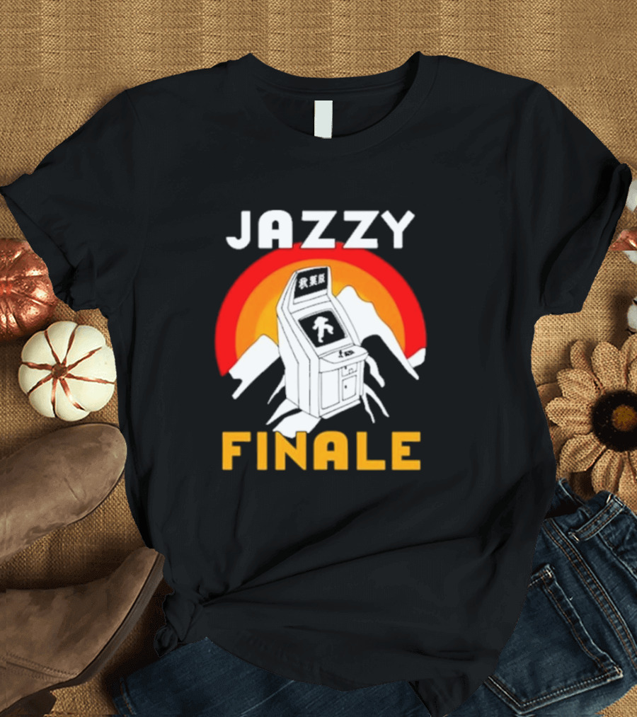 Jazzy Finale Arcade Circuit Asian Character Sunset T-Shirt