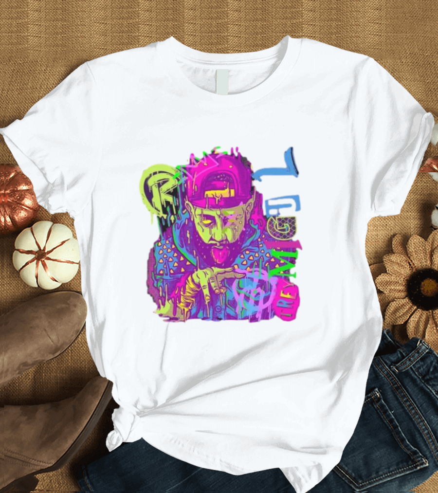 Trey Miguel Neon Drip Purple Paint T-Shirt