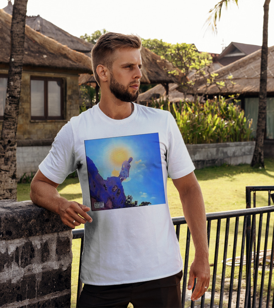 Wagmi Music Images Figure On Cliff With Sun And Clouds Cover T-Shirt