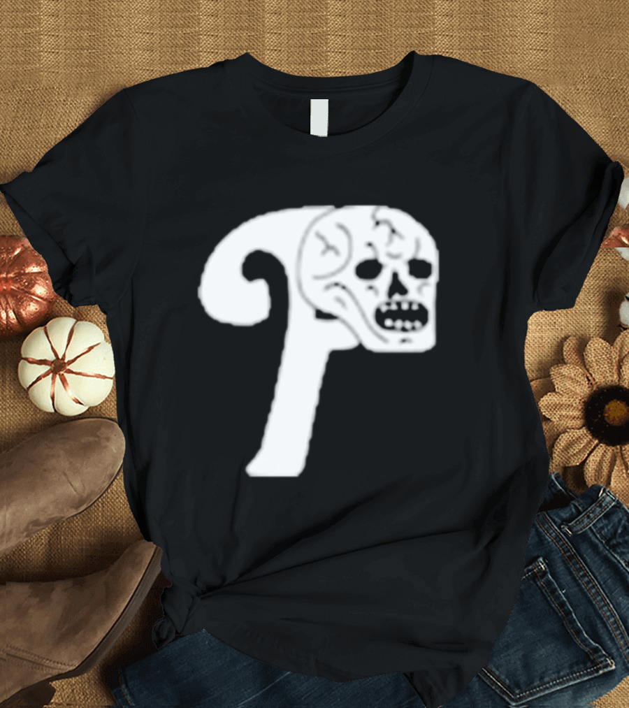 Philadelphia The Fighting Piss Missiles Skull T-Shirt
