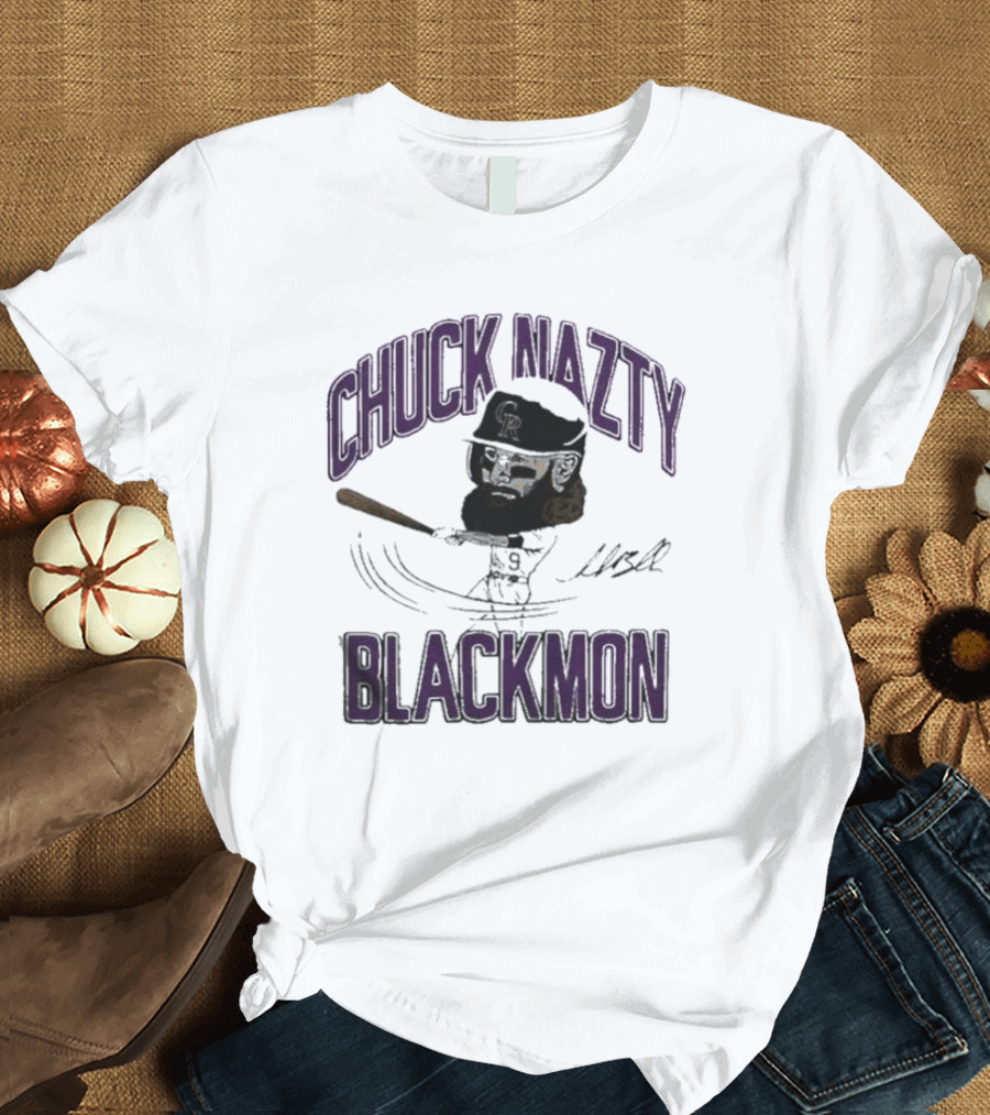 CHUCK NAZZY BLACKMON Signature Rockies T-Shirt
