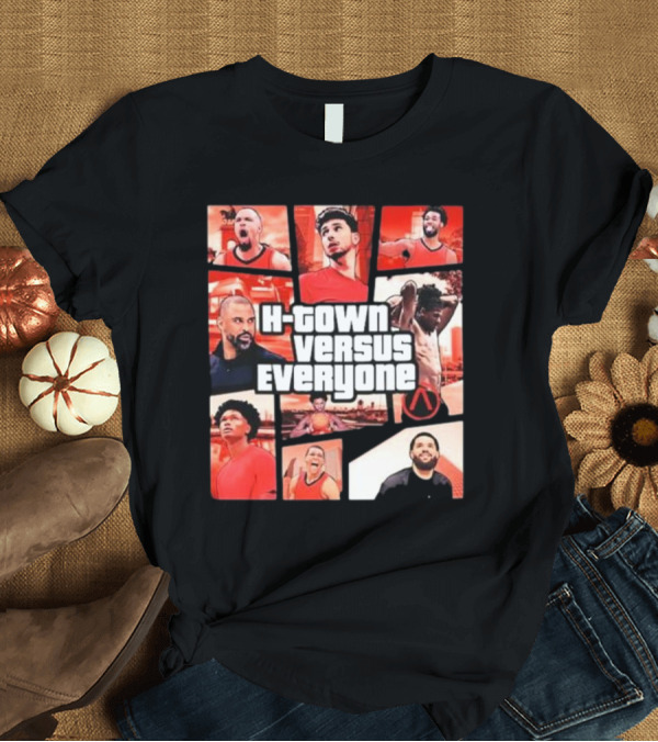 T-Shirt: H-Town Versus Everyone Aaron Patterson Style Gta Inspired Sportswear T-Shirt H-Town Versus Everyone Aaron Patterson Style Gta Inspired Sportswear T-Shirt