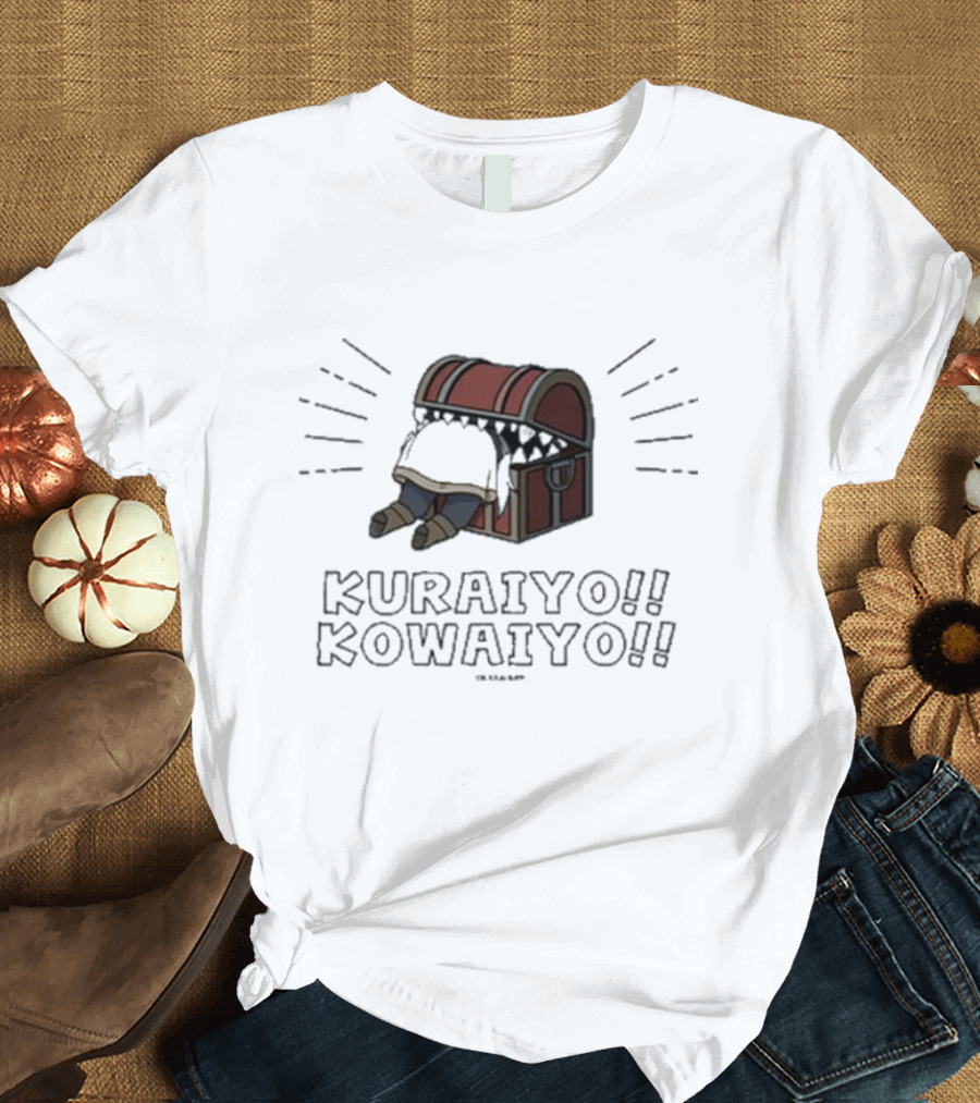 Kuraiyo Kowaiyo Treasure Chest Character Inside T-Shirt