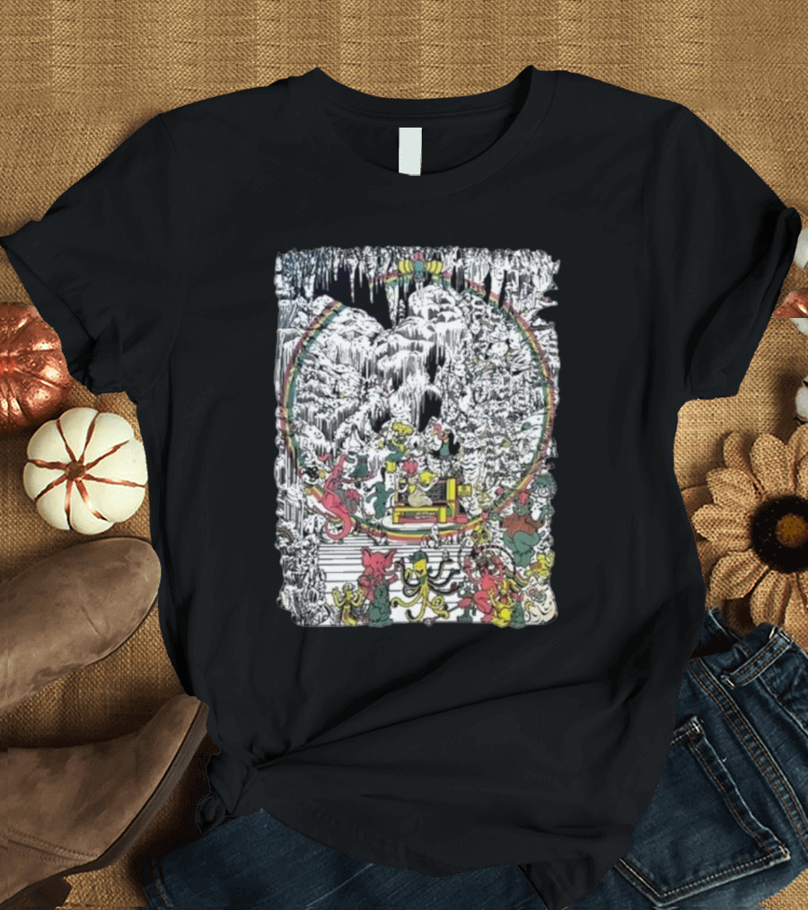 Brian Blomerth Sprinkle’s Glow Mineralogy Psychedelic Cavern Creatures and Vibrant Cosmic Scenes T-Shirt