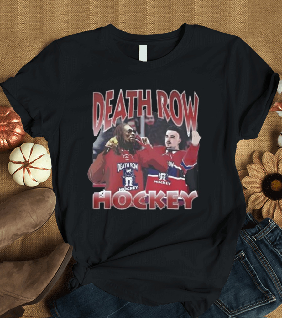 Death Row Hockey Sweater with Iconic Rapper and Player Graphics T-Shirt