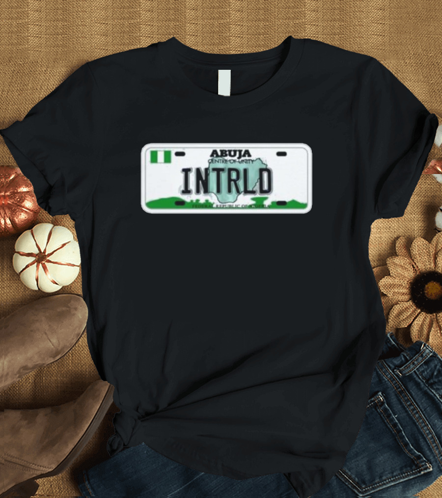 Abuja Centre Of Unity INTRLD Federal Republic Of Nigeria License Plate T-Shirt