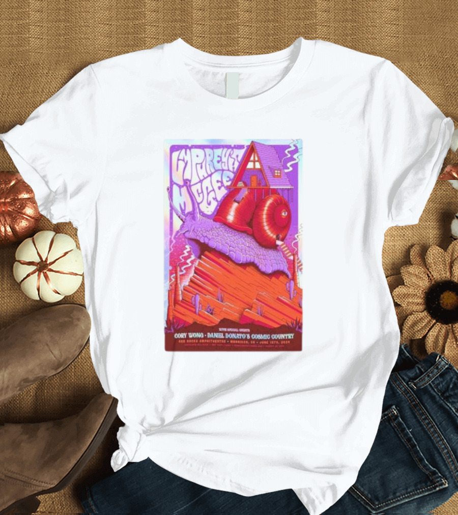 Umphrey’s McGee Red Rocks Amphitheatre June 15 2024 Cory Wong Daniel Donato's Cosmic Country House on Snail T-Shirt