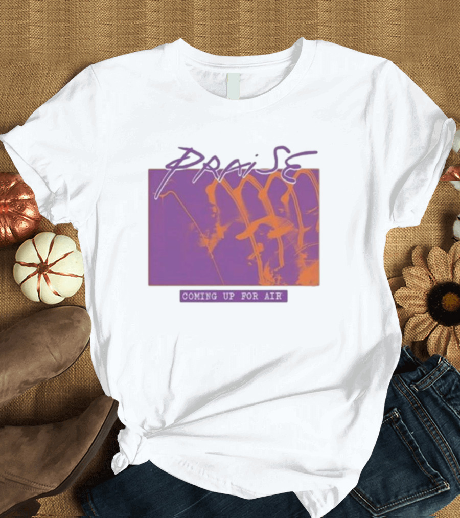 Praise Coming Up For Air Purple and Orange Abstract T-Shirt