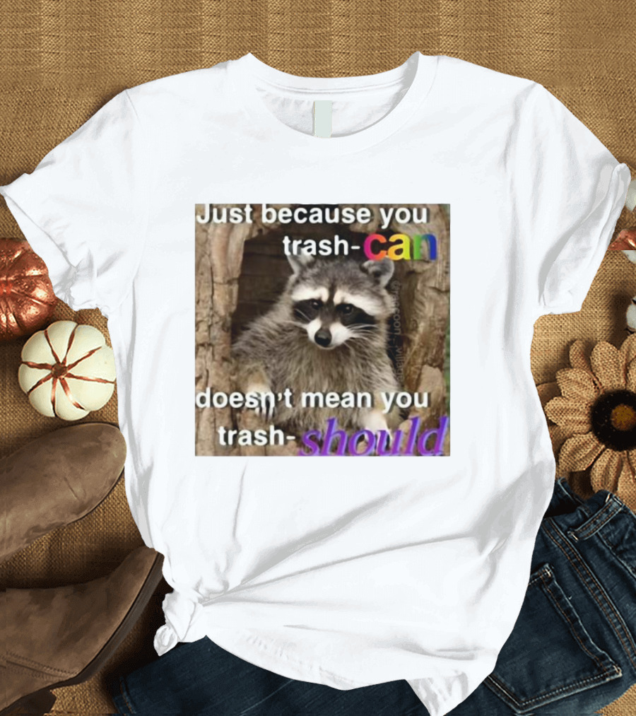 Just Because You Trash Can Doesn’t Mean You Trash Should Raccoon T-Shirt