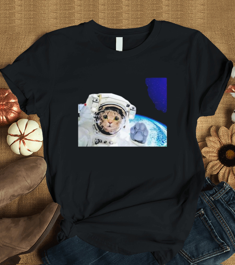 Space Kitty Kitten Astronaut 2024 Earth Adventure T-Shirt