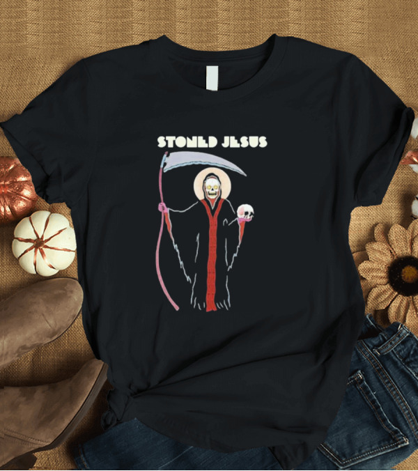 T-Shirt: Stoned Jesus The Harvest Grim Reaper Bones T-Shirt Stoned Jesus The Harvest Grim Reaper Bones T-Shirt