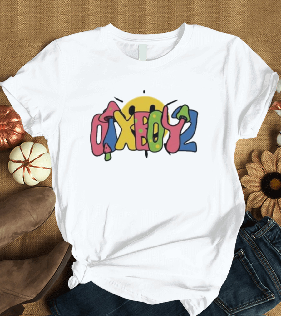 Otxboyz Microdose Smiley Face Psychedelic Bubble Letters T-Shirt