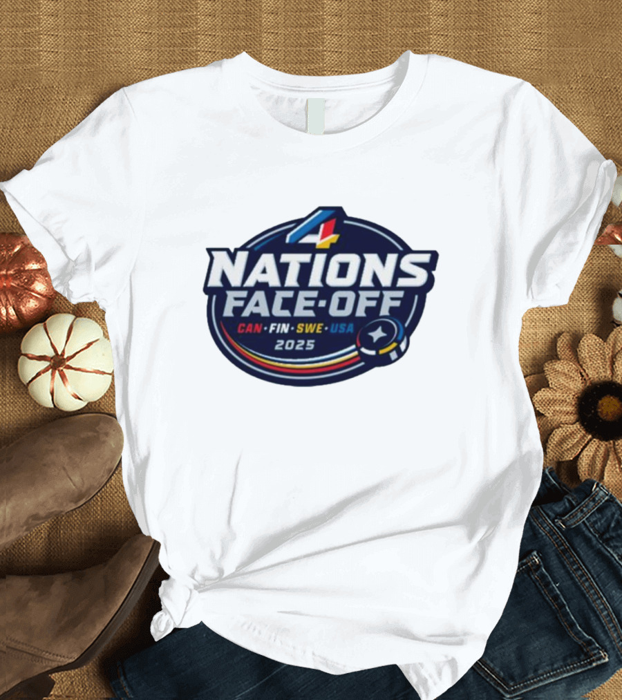 4 Nations Face-Off 2025 CAN FIN SWE USA T-Shirt