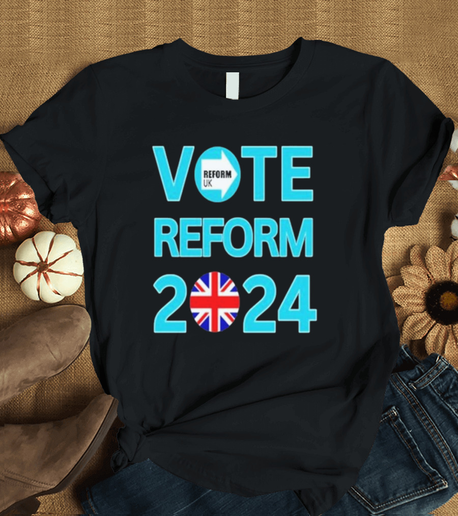 Vote Reform UK 2024 Union Jack Icon Brexit T-Shirt