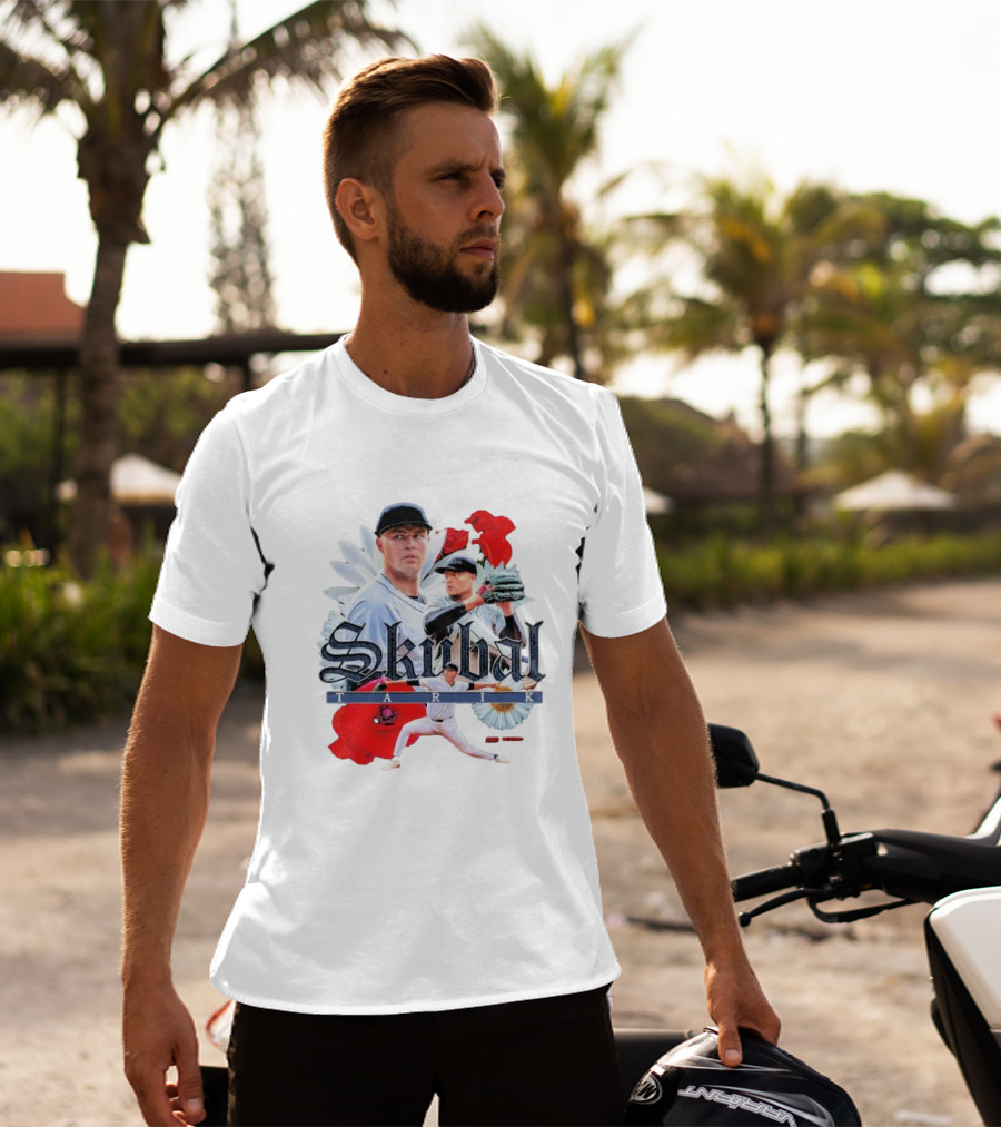Skubal Tarik Baseball Player Floral Collage T-Shirt