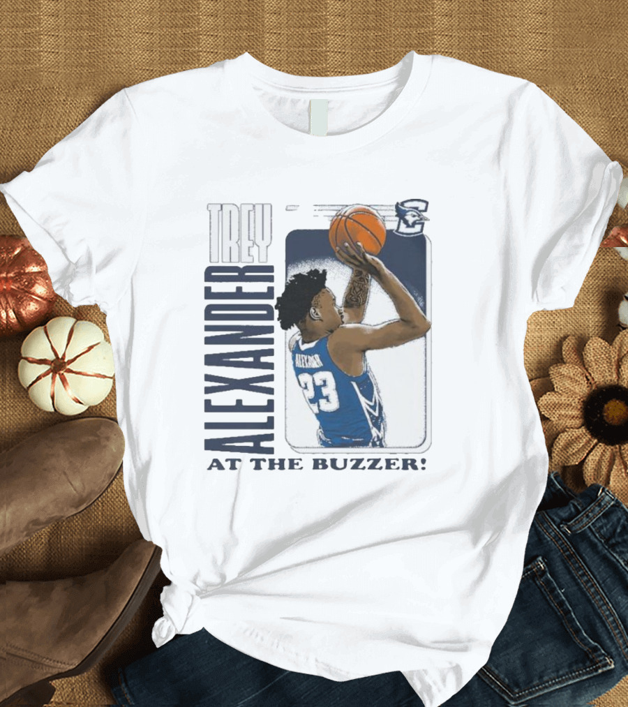 Trey Alexander 23 At The Buzzer Basketball Creighton Bluejays T-Shirt