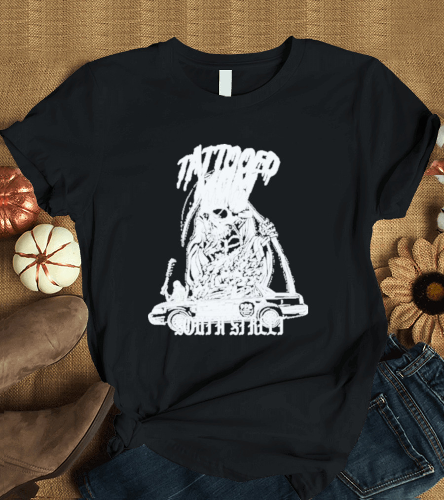 Tattooed Mom South Street Skeleton Car T-Shirt