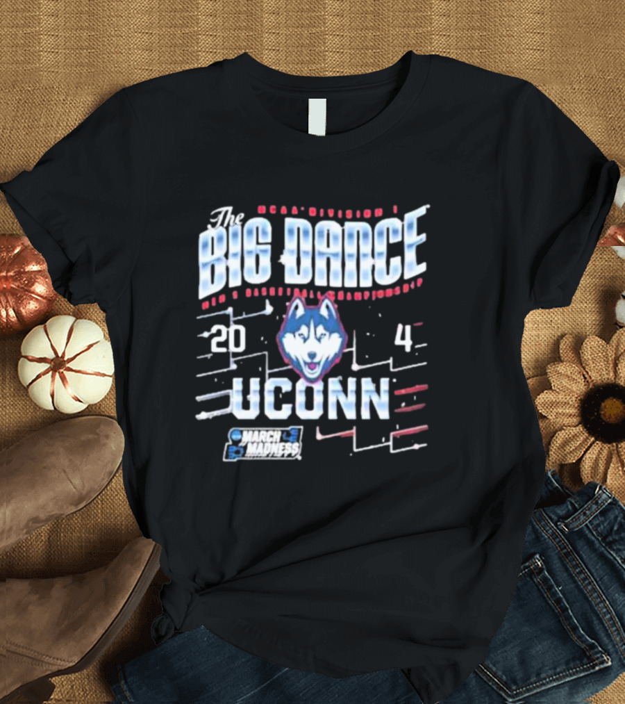 NCAA Division I The Big Dance 2024 Uconn Huskies March Madness Men's Basketball Championship T-Shirt