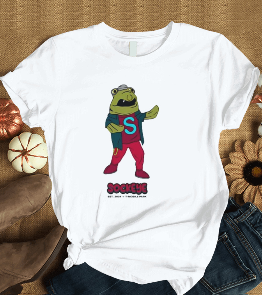 Sockeye Mascot T-Mobile Park Est. 2024 Mariners Salmon Run T-Shirt