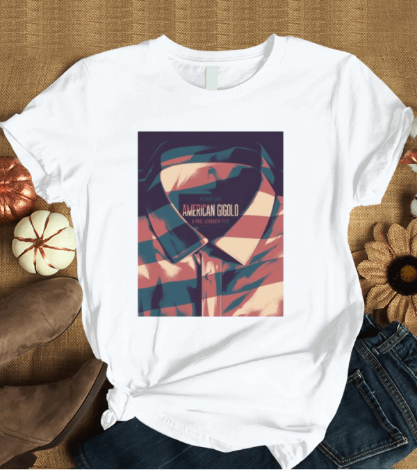 T-Shirt: Richard Gere American Gigolo A Paul Schrader Film Classic Collar T-Shirt Richard Gere American Gigolo A Paul Schrader Film Classic Collar T-Shirt