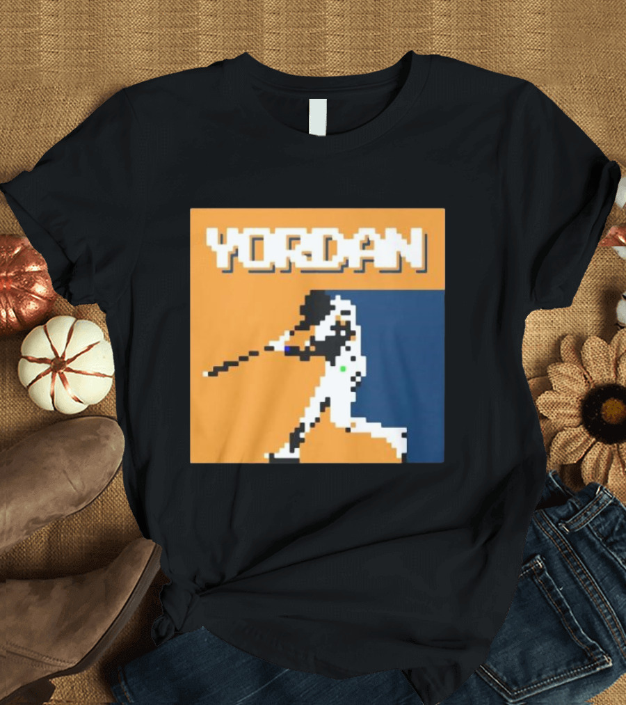 Yordan Alvarez Astros Pixelated Baseball T-Shirt