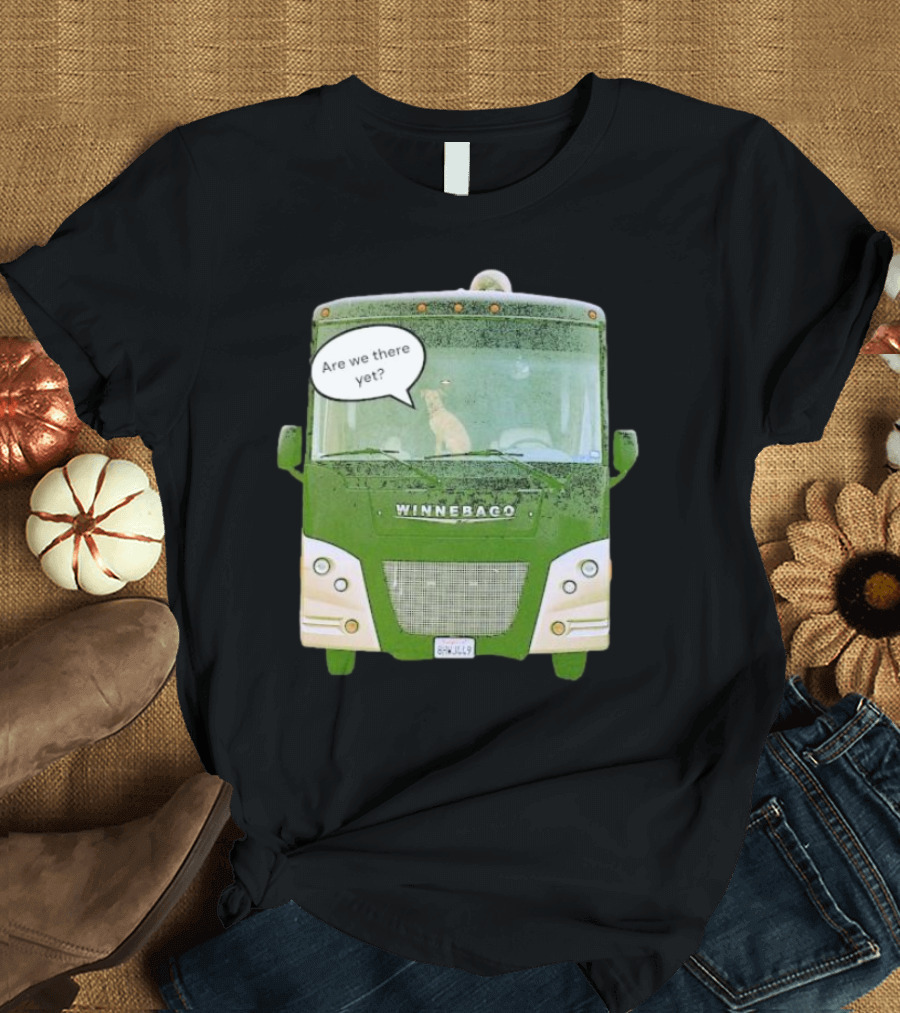 Winnebago Are We There Yet? Dog in Van Scene T-Shirt