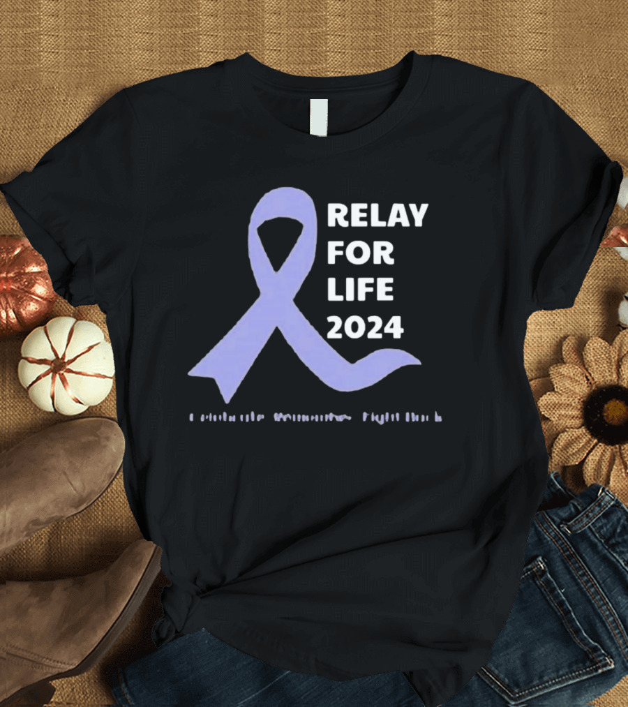 Omega Phi Alpha-Alpha Zeta Relay For Life 2024 Cancer Awareness Ribbon Celebrate Remember Fight Back T-Shirt