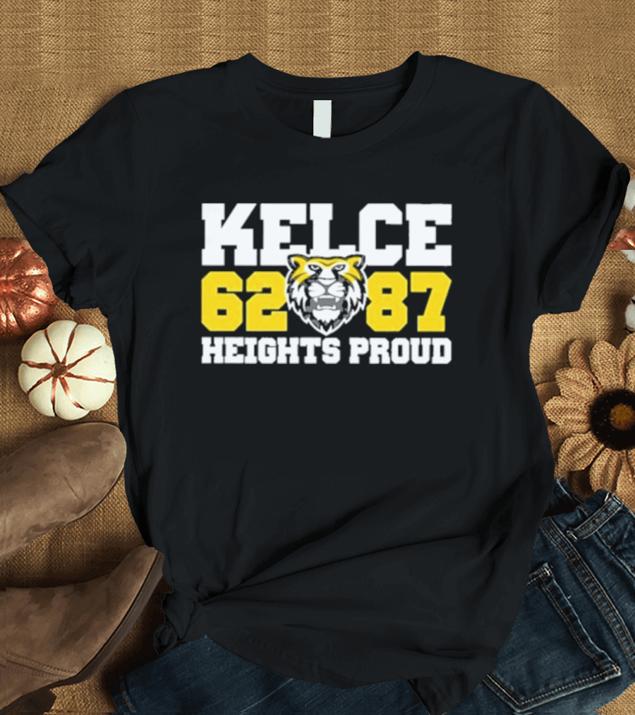 Kelce 62 87 Heights Proud Tiger Face T-Shirt