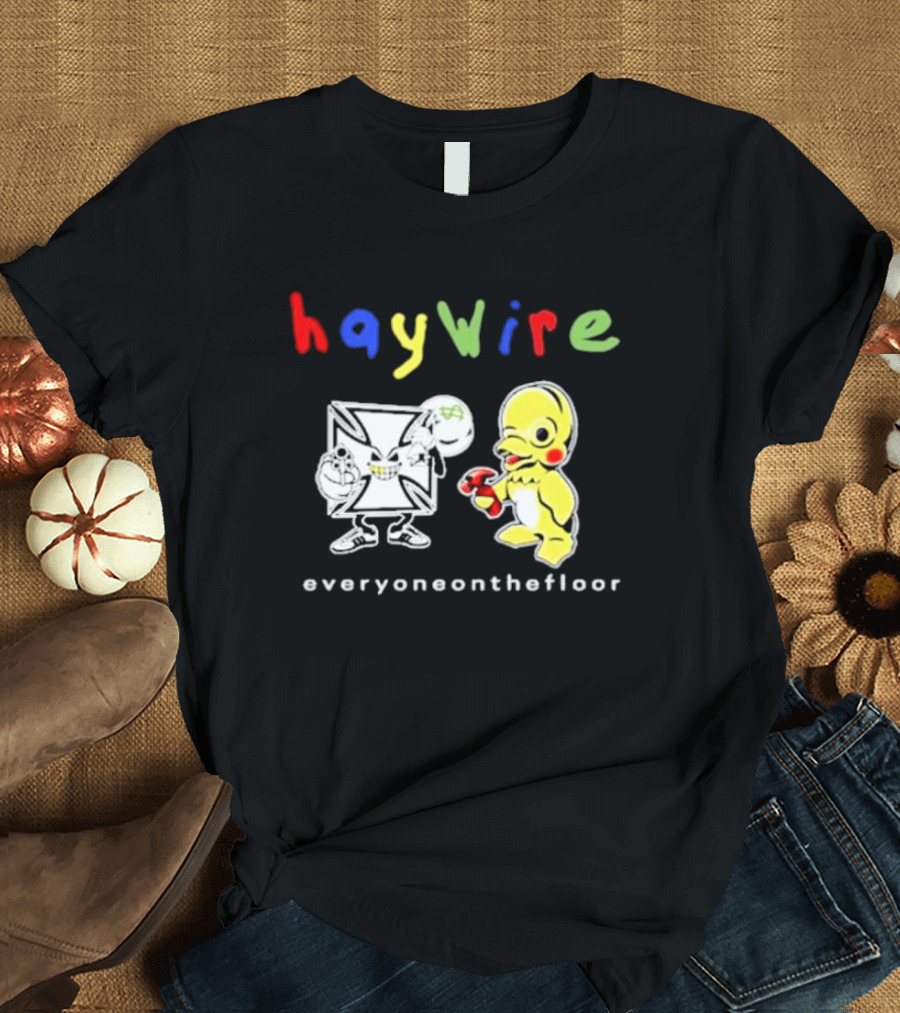 haywire everyoneonthefloor colorful cartoon duo T-Shirt