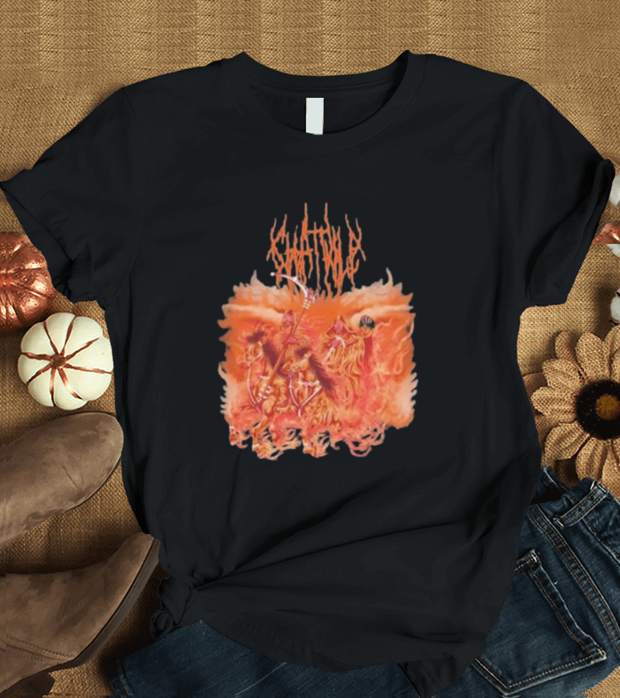 Chat Pile Fiery Orange Gothic Inferno T-Shirt